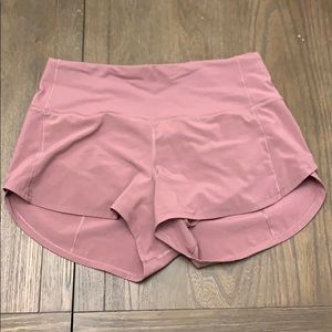 Pink Lululemon size 6 running short